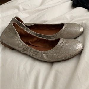 Metallic ballet flats